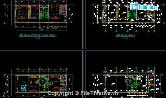 File cad,nhà phố,mẫu nhà 6 x 16m